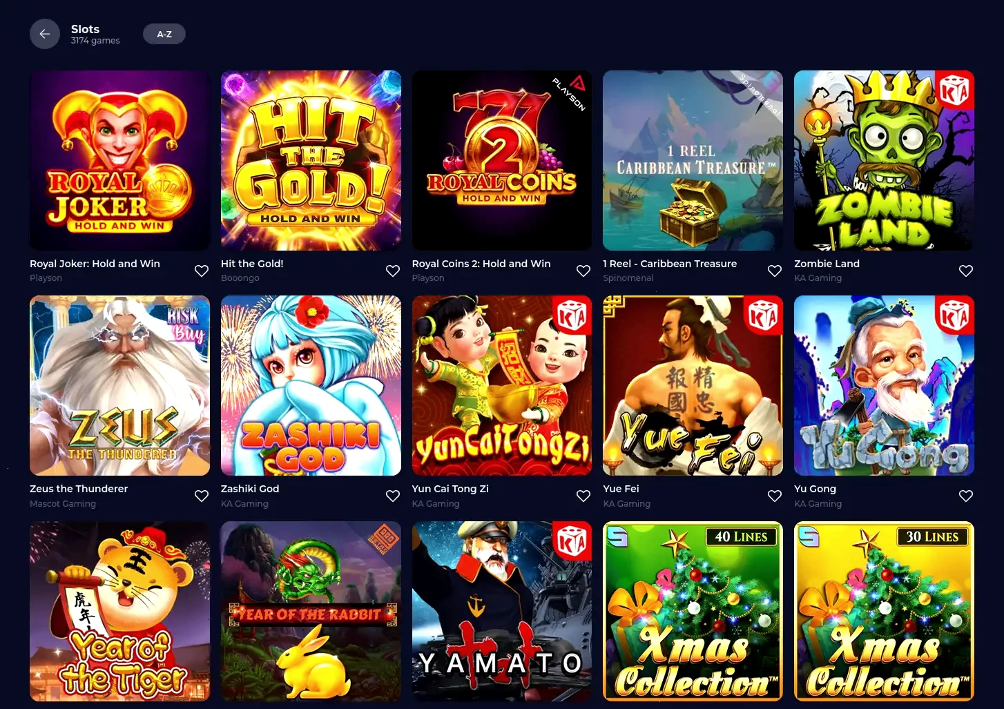 Verde Casino snabbstart insättning och spellobby